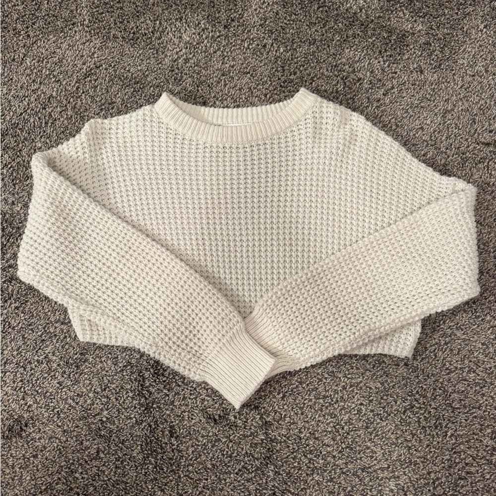 Missguided Cropped Cream Sweater